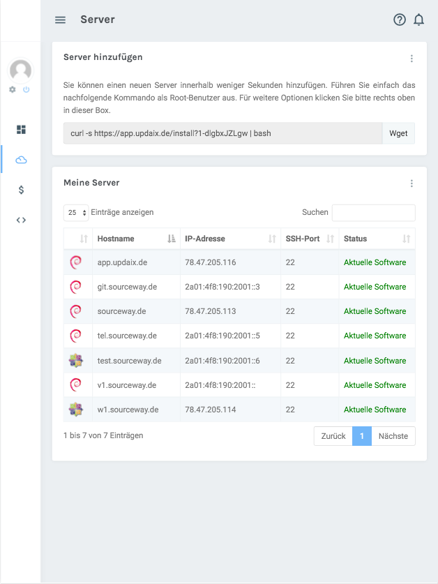 updAIX Serververwaltung